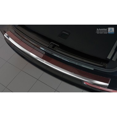 Накладка на задний бампер (карбон) Audi Q5 (2008-2017) бренд – Avisa главное фото